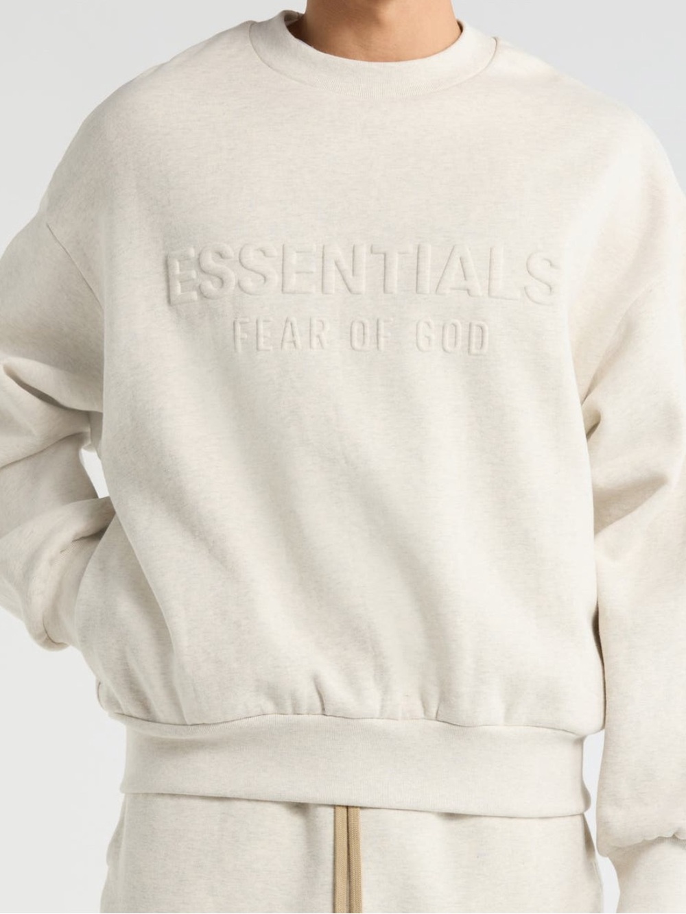 Fear of God ESSENTIALS Crewneck Sweatshirt in Cream